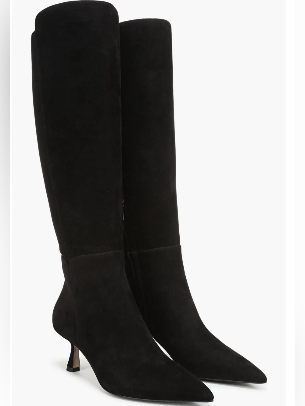 Sam Edelman Taylin Black Suede Knee High Kitten Heel Boots NWOB size 7